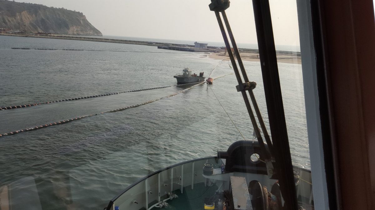 View from the bridge during anchor handling
